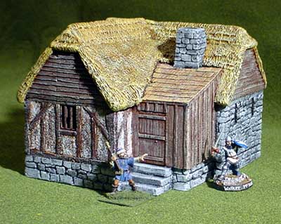Hudson & Allen Studio 25mm Scale Model Medieval Village Building 4A painted