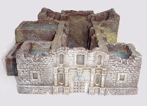 Alamo model chapel painted sample