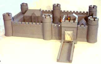 Primed grey castle model