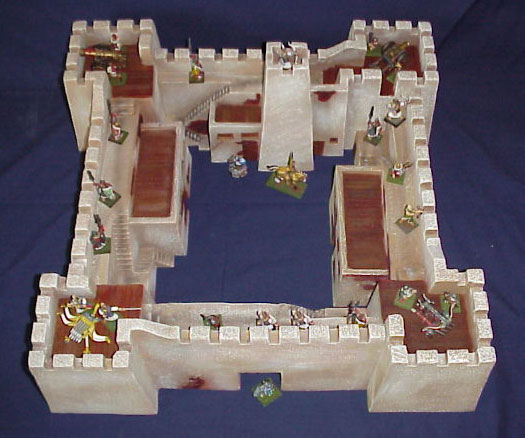 Top of Hudson & Allen Studio's 25mm Scale Model Desert Fortress for Tabletop Wargames