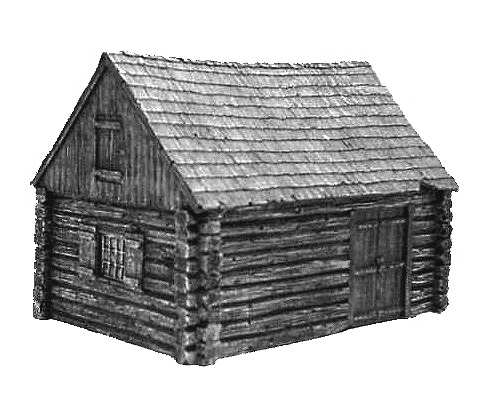 Hudson & Allen Studio 25mm Scale Model Log Cabin Village Set Building #4